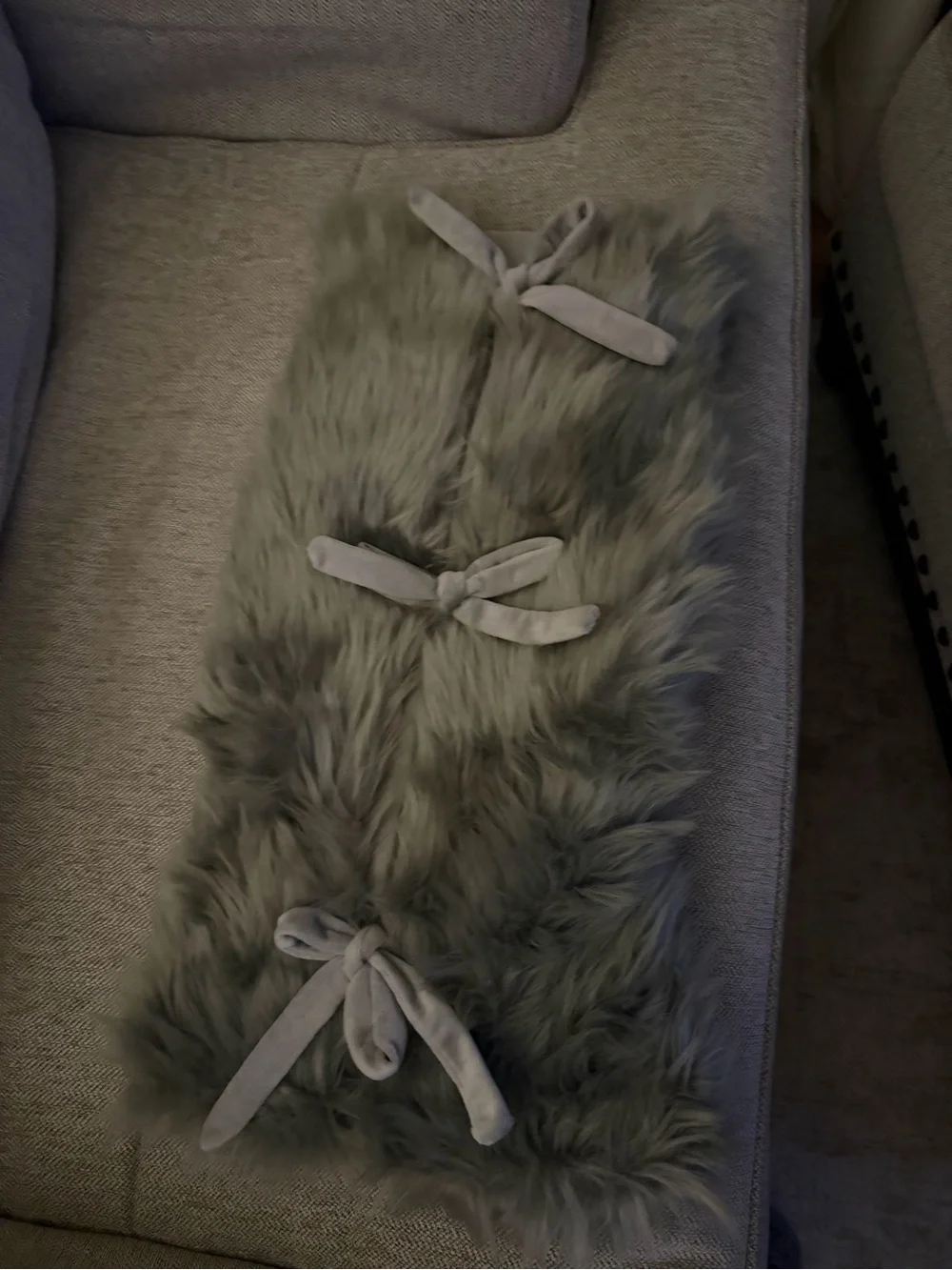 Target Gray Faux Fur Christmas Tree skirt